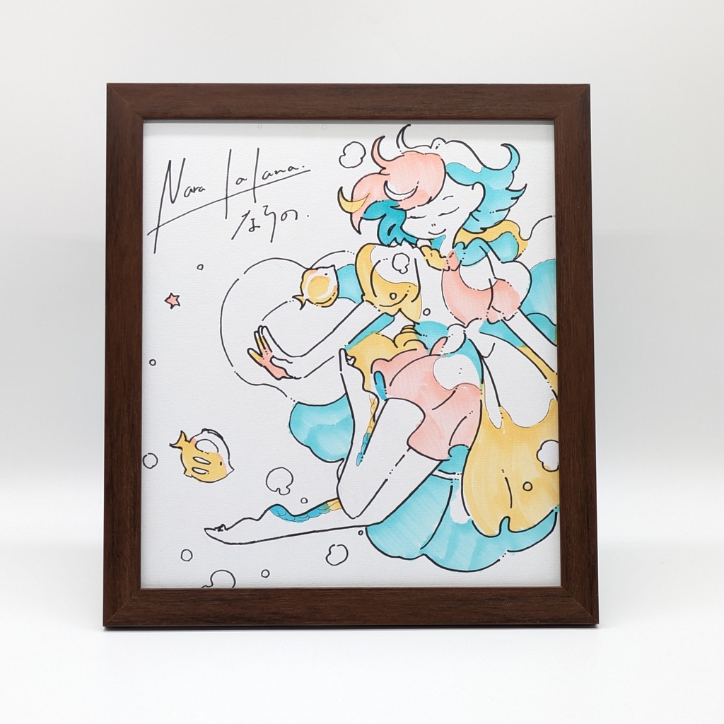 【THE VISUAL ならの作品集 境界の向こう側】 描き下ろし原画色紙 I（額付き）