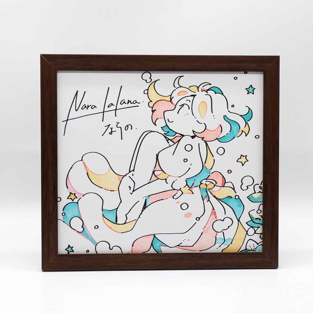 【THE VISUAL ならの作品集 境界の向こう側】 描き下ろし原画色紙 J（額付き）
