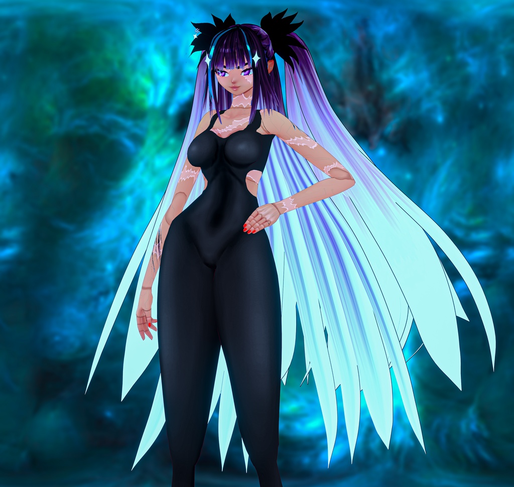 [Vroid] Free Black Bodysuit