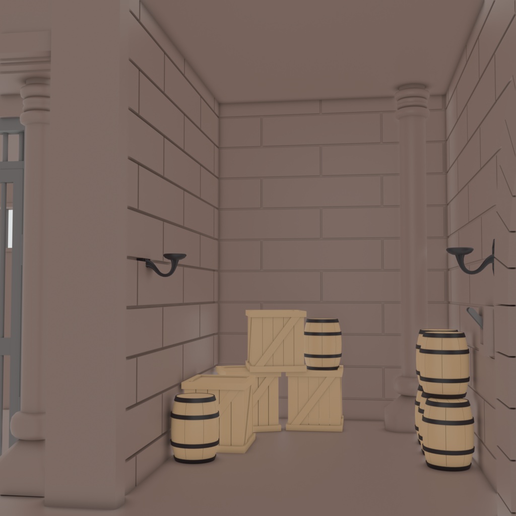 3Dファンタジー地下牢