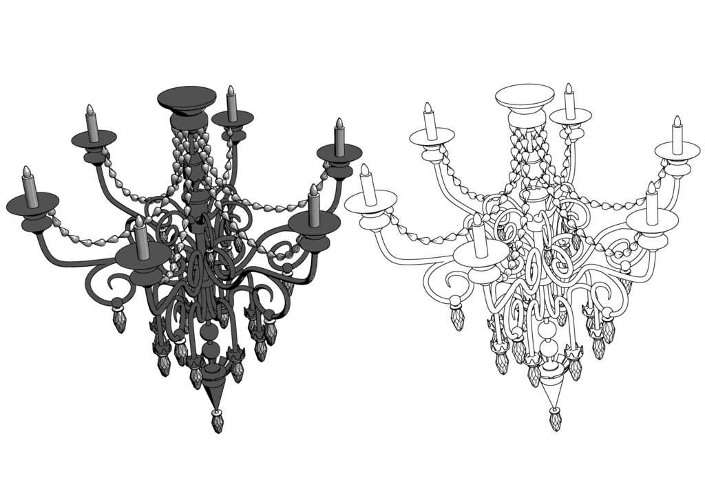 3Dシャンデリア