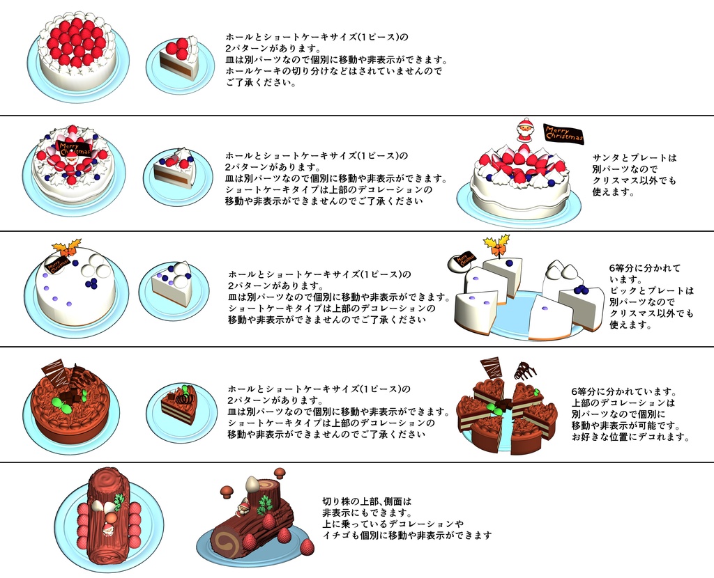 3Dケーキセット