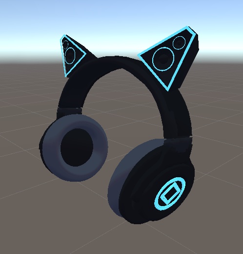 【VRChat想定】猫耳ヘッドフォン