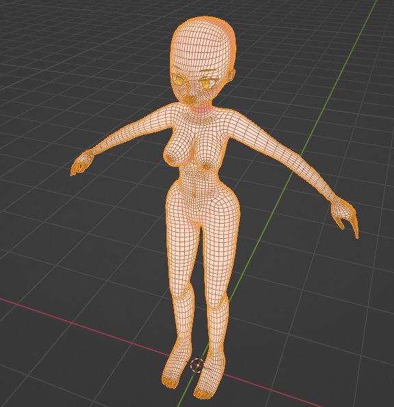 Anime 3D Base Body Model SFW ( Safe For Work )