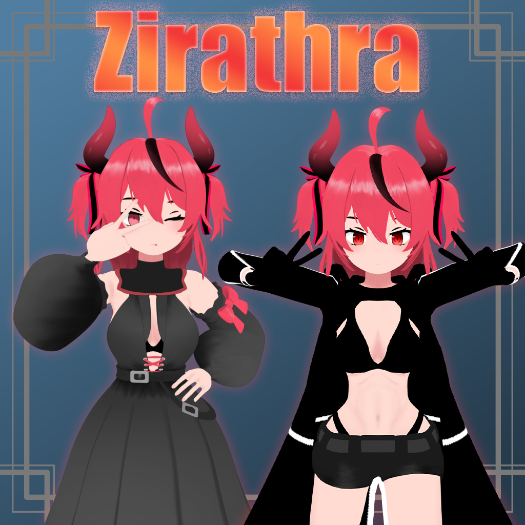 Zirathra Original  character 3D Avatar: Full Body Tracking (Update)