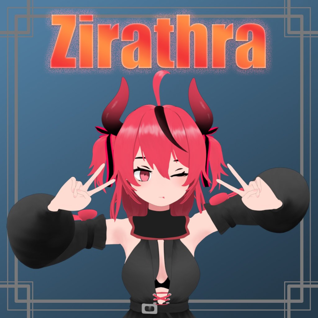 Zirathra Original character 3D Avatar: Full Body Tracking (Update)