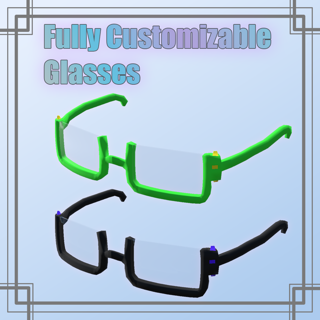 Stylish Anime Glasses for VRChat Avatars – Easy to Customize