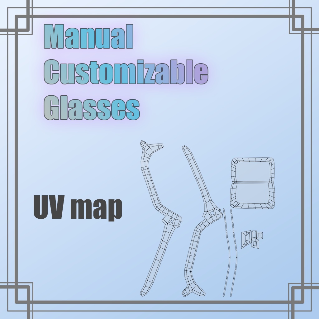 Stylish Anime Glasses for VRChat Avatars – Easy to Customize