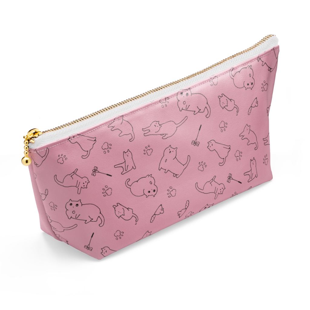 ポーチ(3匹 -ピンク)