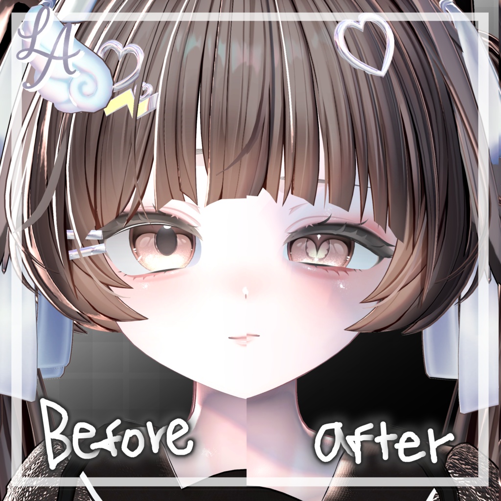 【SAIE / かぐや / Kaguya】 Luminous Charm - Eye Texture & Makeup+Blendshape