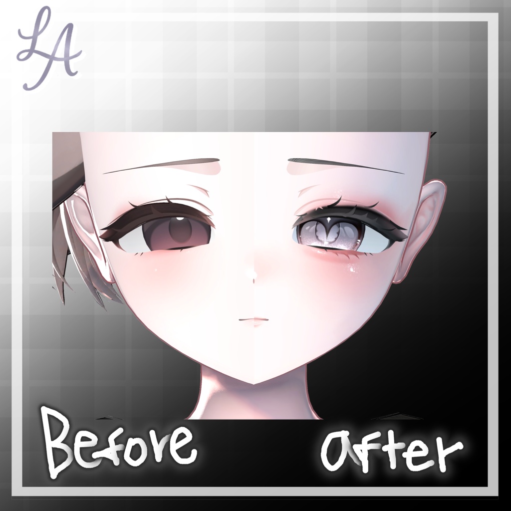 【SAIE / かぐや / Kaguya】 Luminous Charm - Eye Texture & Makeup+Blendshape