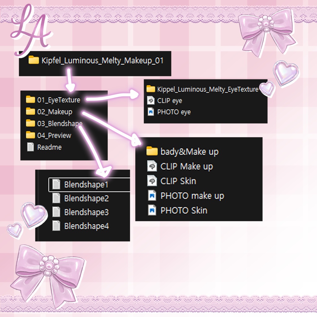 【 SAIE / キプフェル / kipfel 】 Luminous Melty - Eye Texture & Makeup+Blendshape