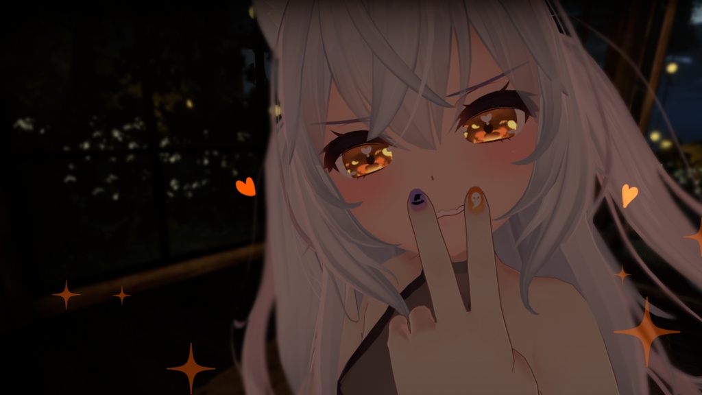 「狐雪&ここあ専用」Halloweenネイルテクスチャ「手と足」