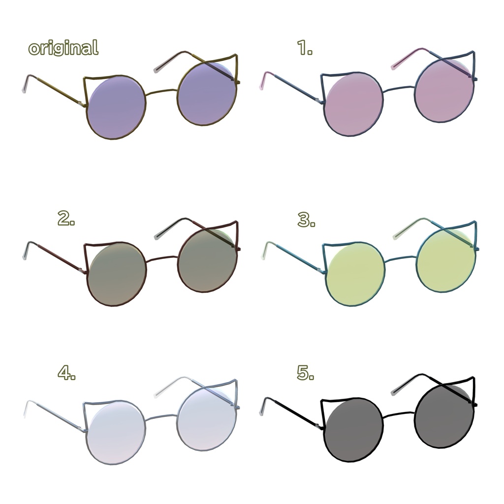 【VRC想定】 アクセサリー『nekoメガネ』