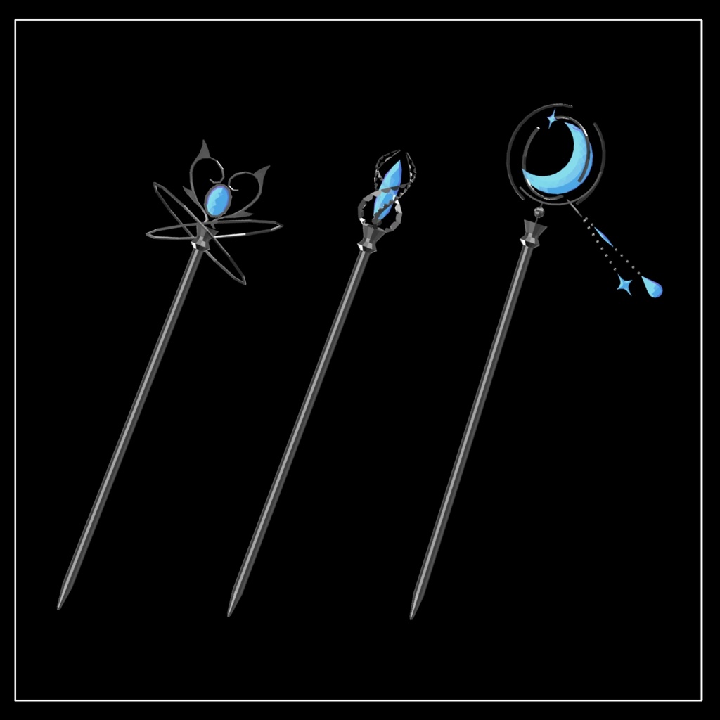 【VRC想定アクセサリー】Y2K風かんざし