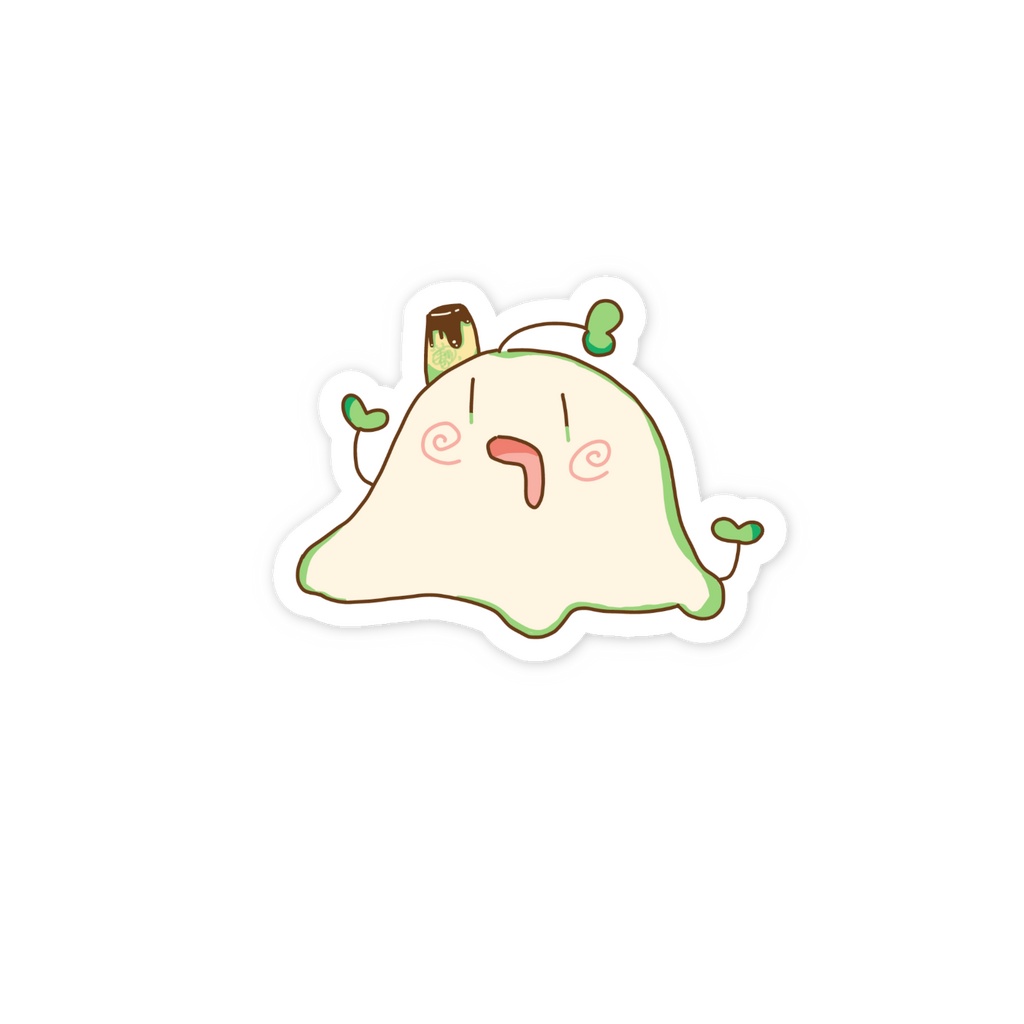 おもちめためたプリンステッカー