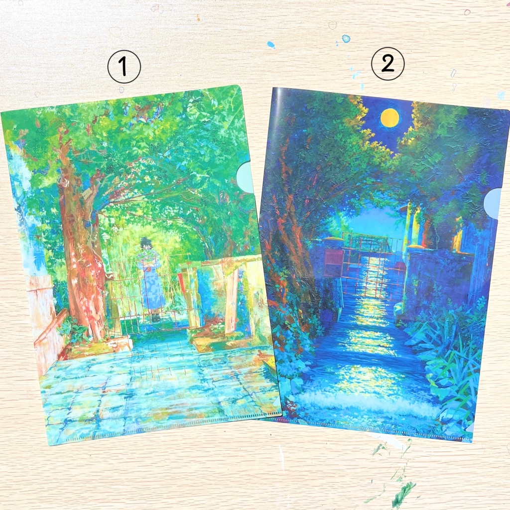 A4クリアファイル(木漏れ・海見え)