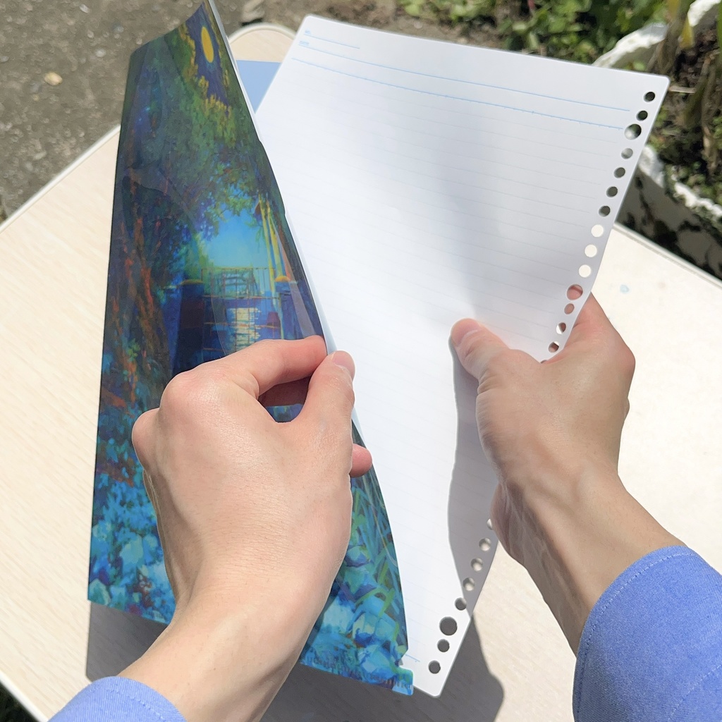 A4クリアファイル(木漏れ・海見え)