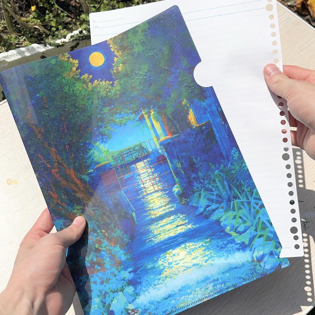 A4クリアファイル(木漏れ・海見え)