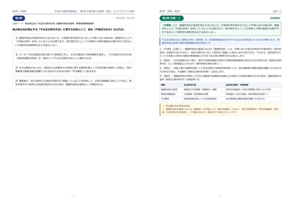 【2026年最新版】ビジネス実務法務検定試験® 2級 対策問題集(全200問・詳細解説・要点整理表付き)