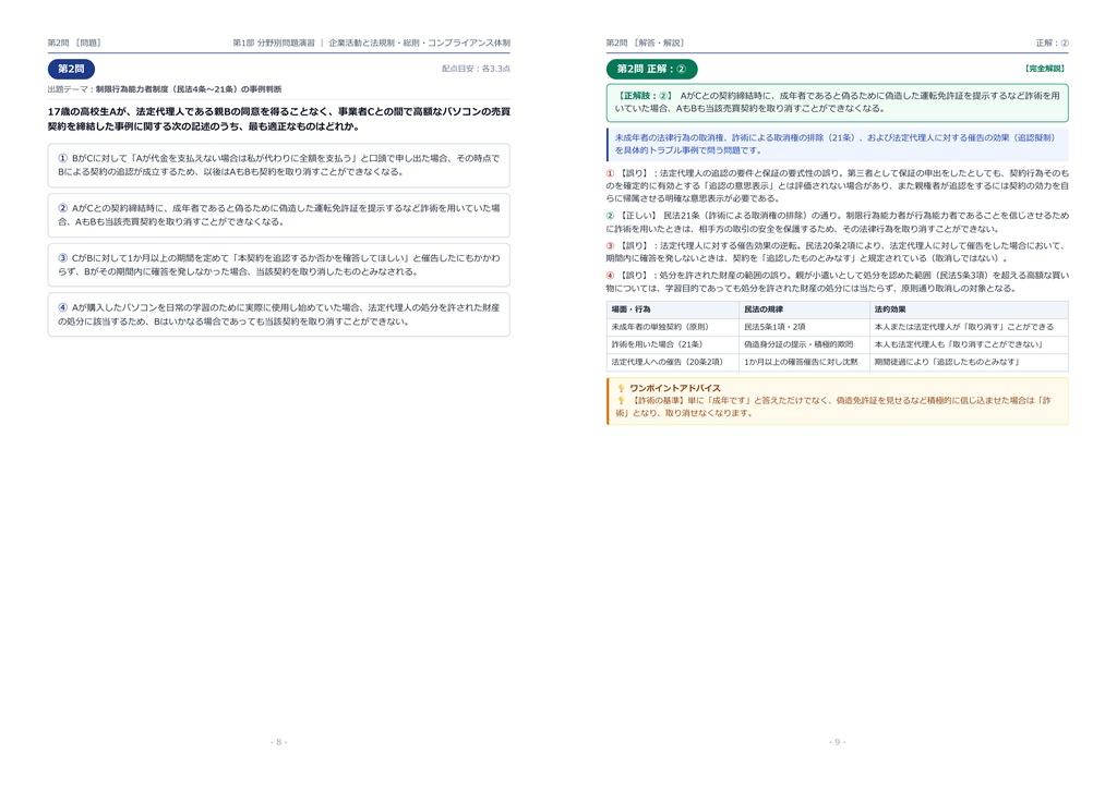 【2026年最新版】ビジネス実務法務検定試験® 3級 対策問題集(全150問・詳細解説・要点整理表付き)