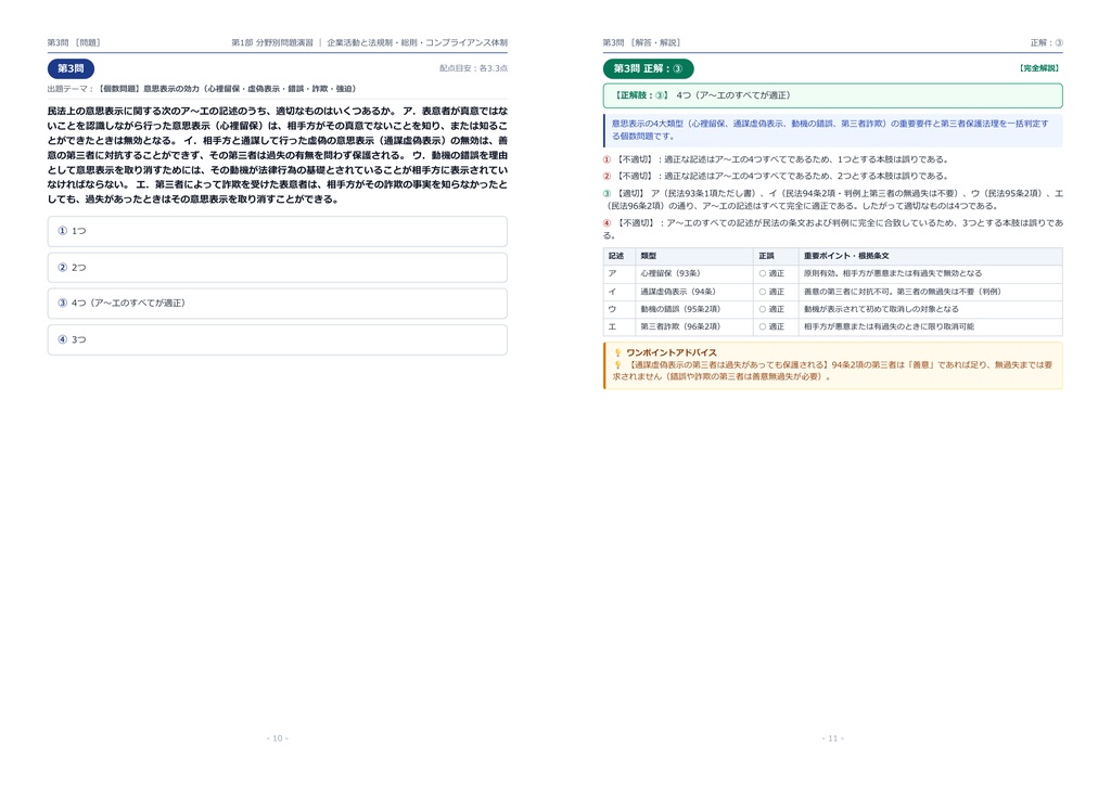 【2026年最新版】ビジネス実務法務検定試験® 3級 対策問題集(全150問・詳細解説・要点整理表付き)