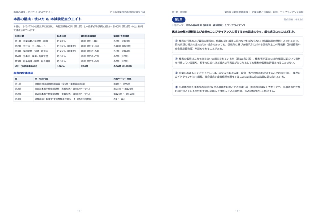 【2026年最新版】ビジネス実務法務検定試験® 3級 対策問題集(全150問・詳細解説・要点整理表付き)