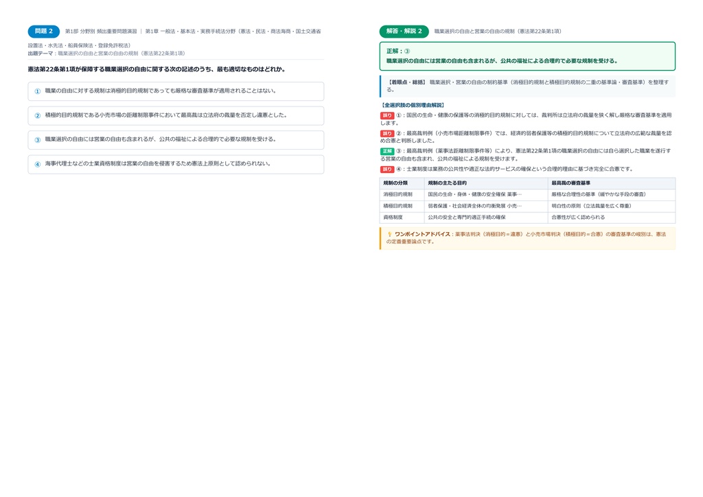 【2026年最新版】海事代理士 対策問題集(全350問・詳細解説・要点整理表付き)