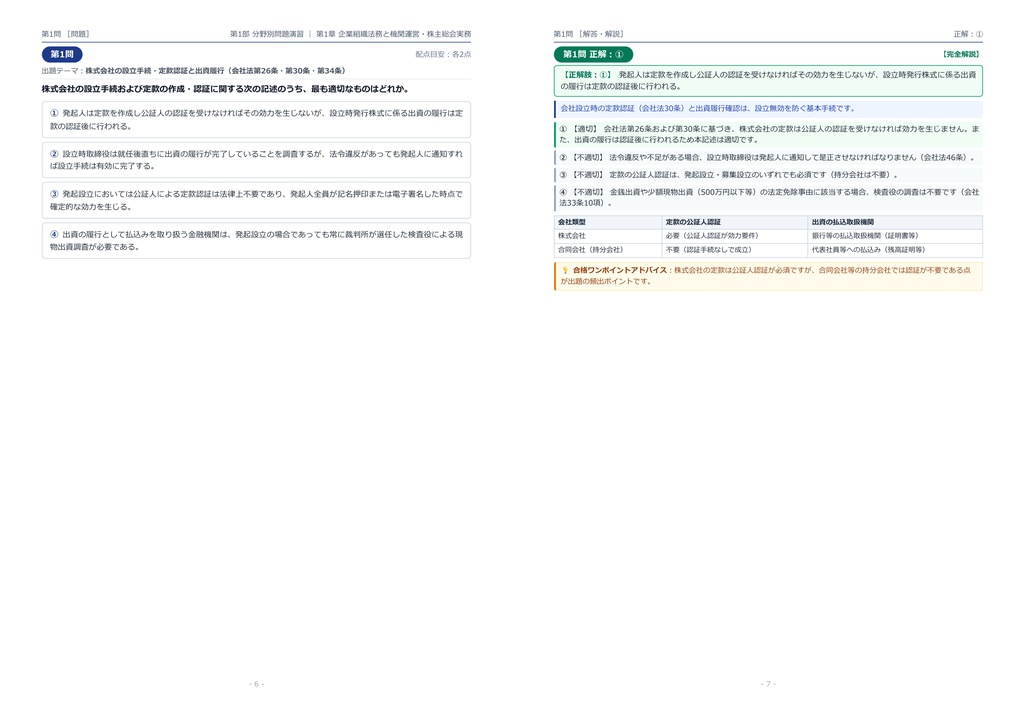 【2026年最新版】ビジネス・キャリア検定(企業法務・総務) 対策問題集(全300問・詳細解説・要点整理表付き)
