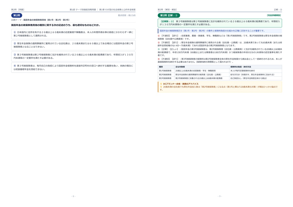 【2026年最新版】DCプランナー認定試験 (金財・日商) 2級 対策問題集(全280問・詳細解説・要点整理表付き)