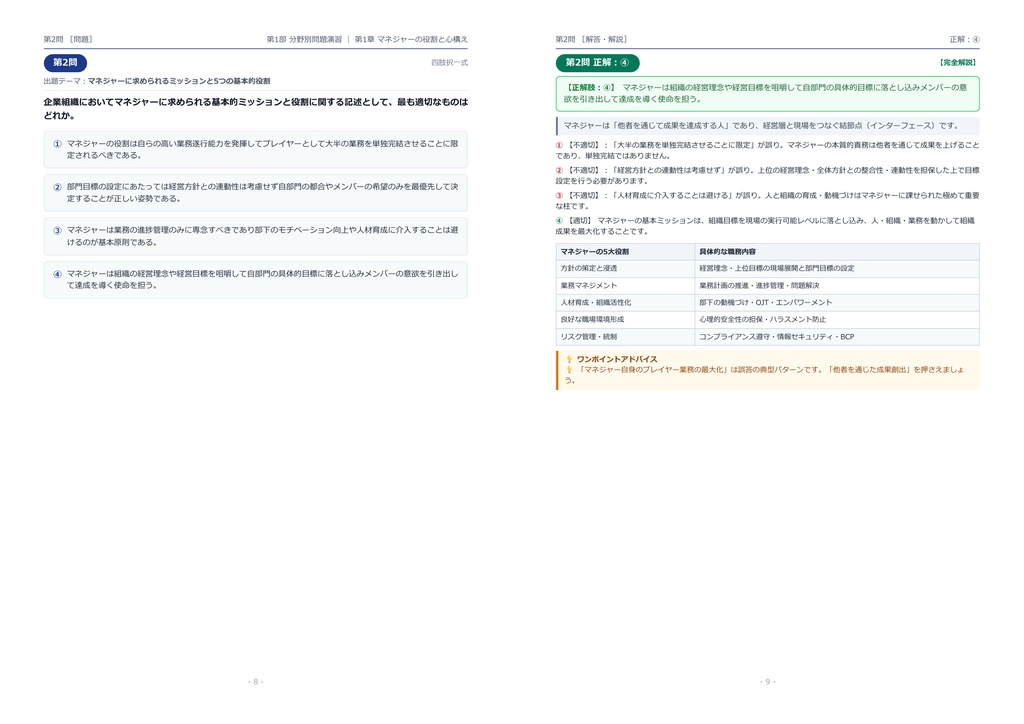 【2026年最新版】ビジネスマネジャー検定試験® 3級 対策問題集(全210問・詳細解説・要点整理表付き)