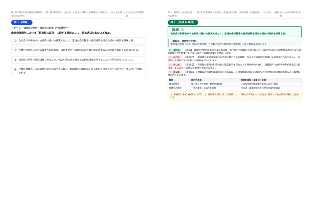【2026年最新版】日商簿記1級 対策問題集(全250問・詳細解説・要点整理表付き)