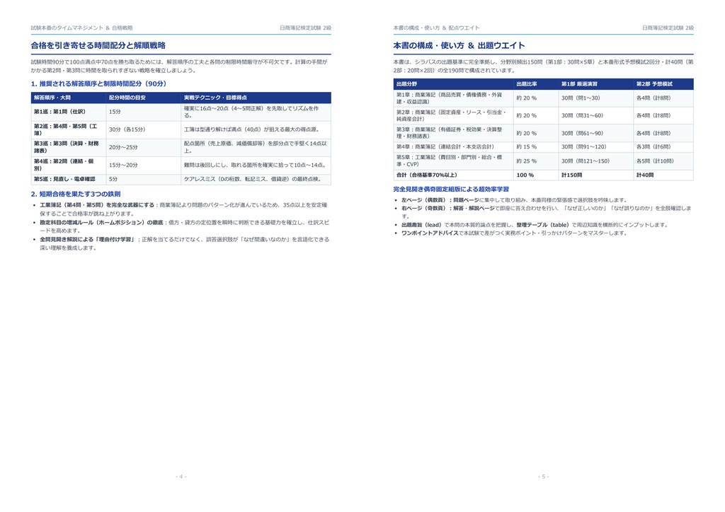 【2026年最新版】日商簿記検定試験 2級 対策問題集(全190問・詳細解説・要点整理表付き)