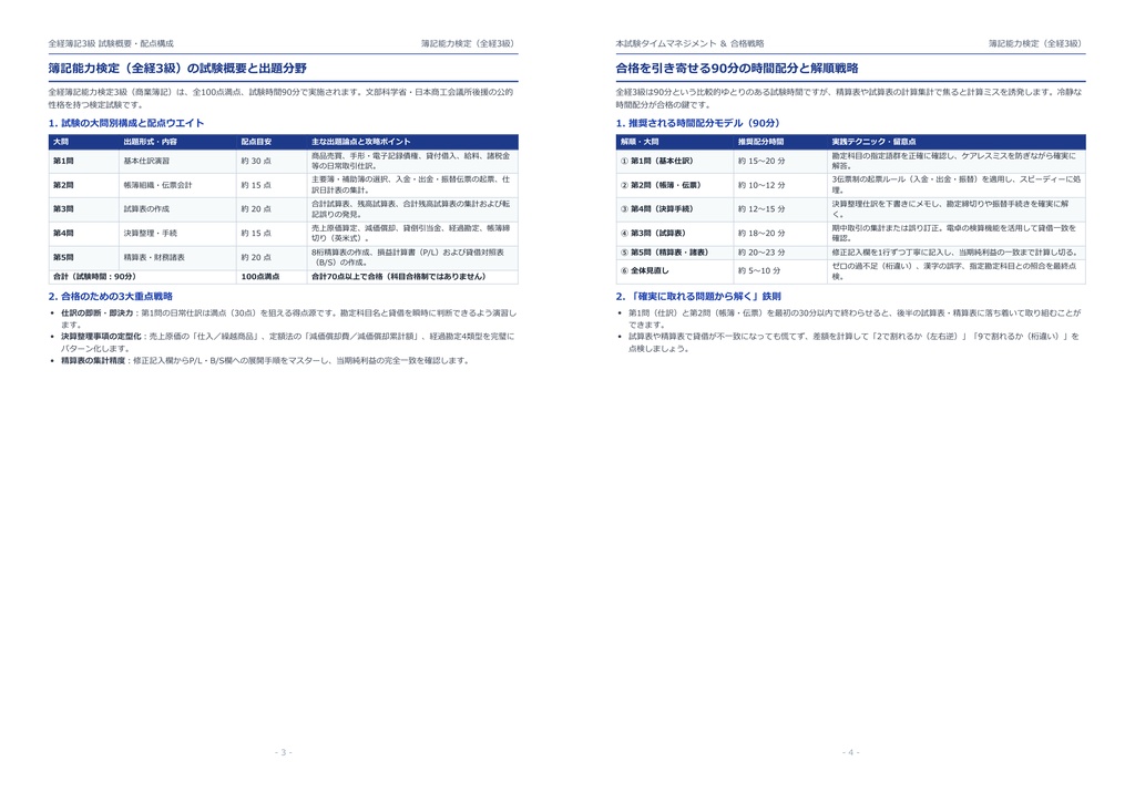 【2026年最新版】簿記能力検定(全経3級) 対策問題集(全180問・詳細解説・要点整理表付き)
