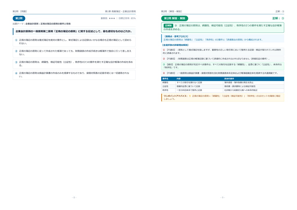 【2026年最新版】簿記能力検定(全経1級) 対策問題集(全300問・詳細解説・要点整理表付き)