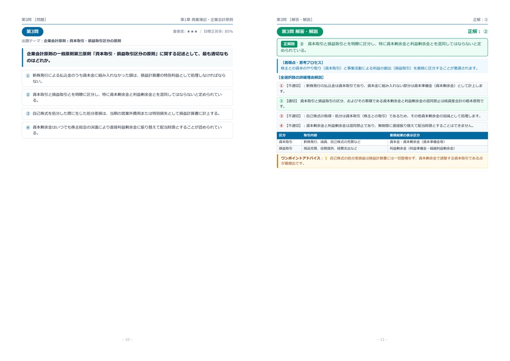 【2026年最新版】簿記能力検定(全経1級) 対策問題集(全300問・詳細解説・要点整理表付き)