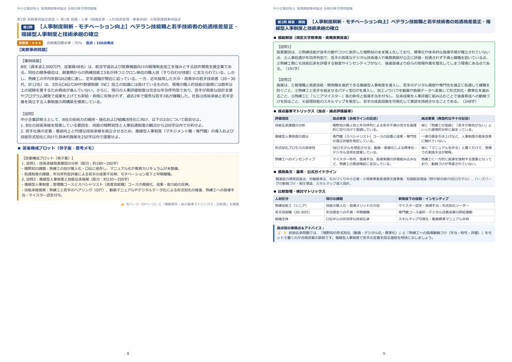 【2026年最新版】中小企業診断士 対策問題集(全19問・詳細解説・要点整理表付き)