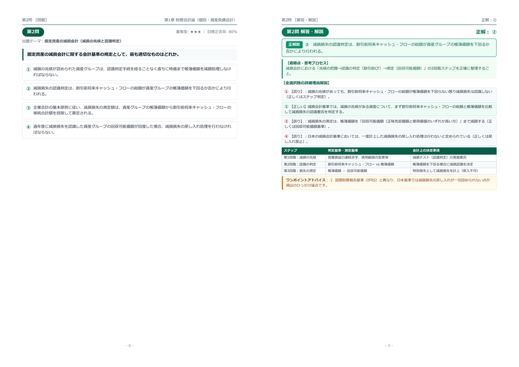 【2026年最新版】公認会計士 対策問題集(全100問・詳細解説・要点整理表付き)