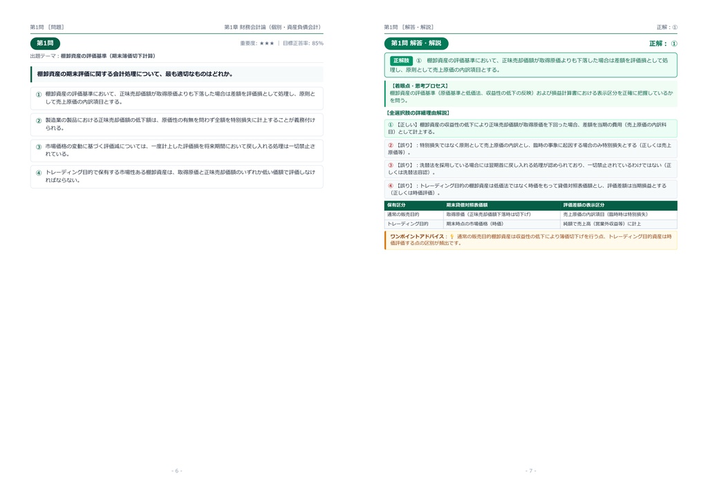 【2026年最新版】公認会計士 対策問題集(全100問・詳細解説・要点整理表付き)