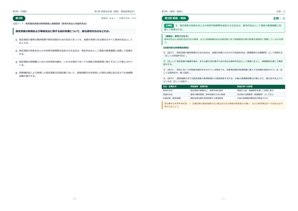 【2026年最新版】公認会計士 対策問題集(全100問・詳細解説・要点整理表付き)