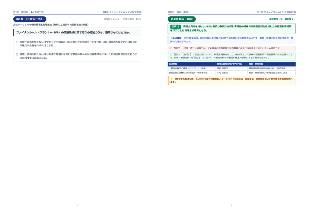 【2026年最新版】3級ファイナンシャル・プランニング技能士 対策問題集(全300問・詳細解説・要点整理表付き)