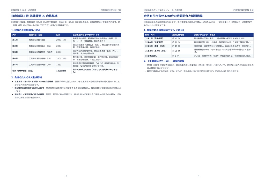 【2026年最新版】日商簿記2級 対策問題集(全240問・詳細解説・要点整理表付き)