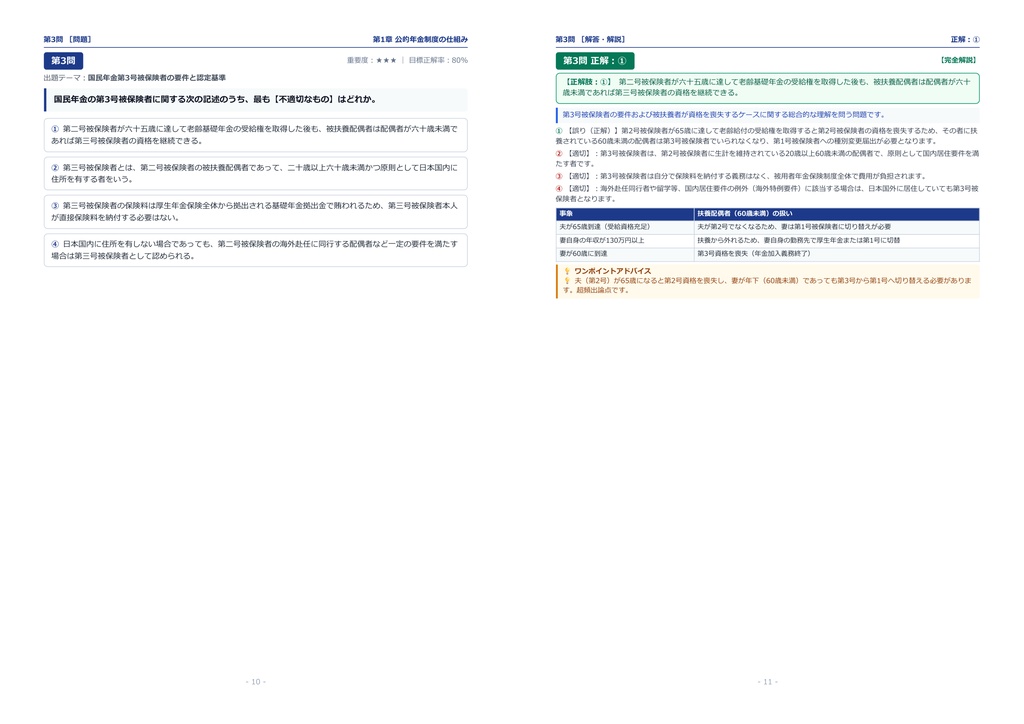 【2026年最新版】年金検定 3級 対策問題集(全210問・詳細解説・要点整理表付き)
