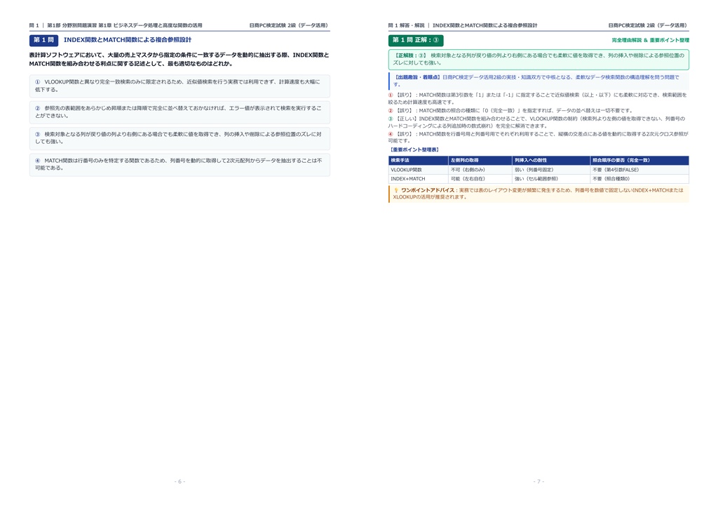 【2026年最新版】日商PC検定試験 データ活用 2級 対策問題集(全32問・詳細解説・要点整理表付き)