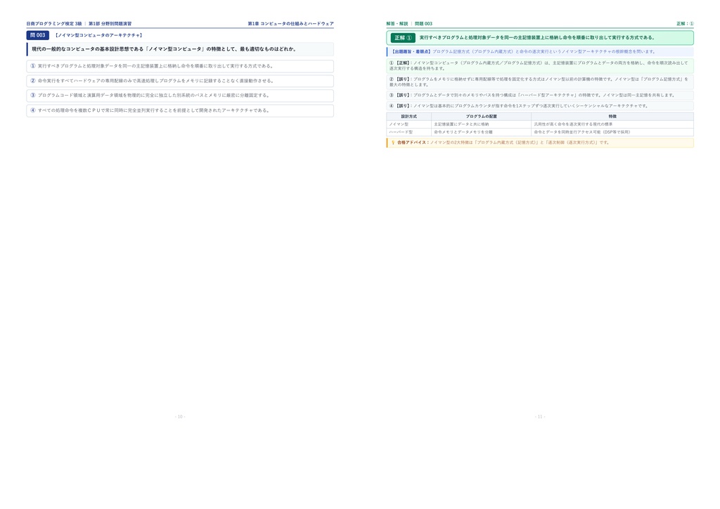 【2026年最新版】日商プログラミング検定 3級 対策問題集(全210問・詳細解説・要点整理表付き)