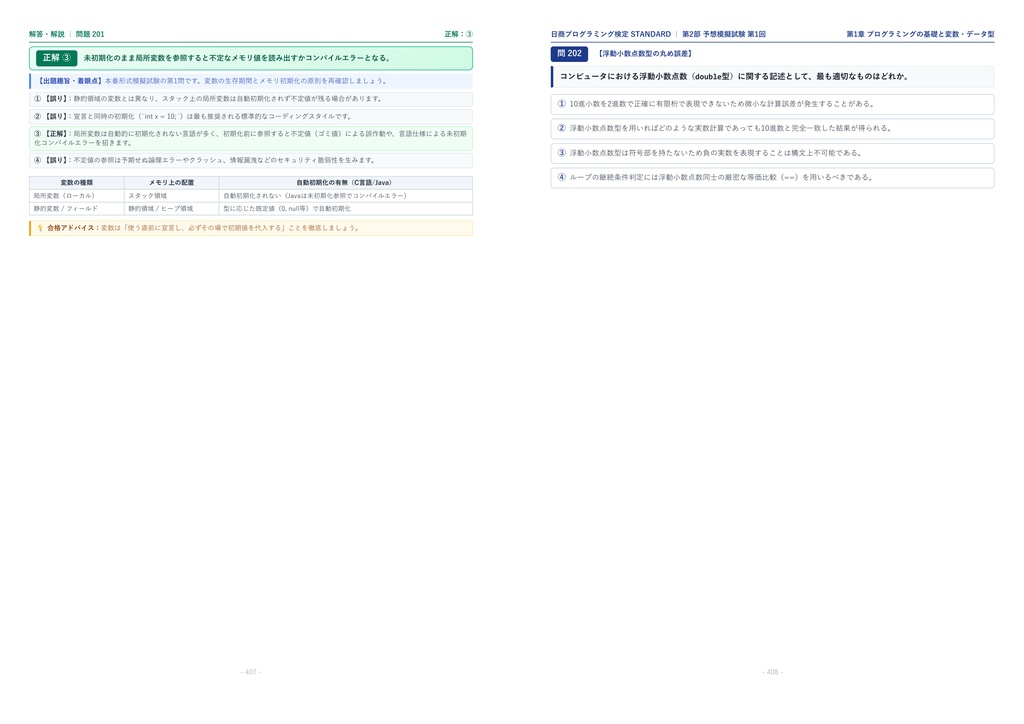 【2026年最新版】日商プログラミング検定 STANDARD 対策問題集(全280問・詳細解説・要点整理表付き)