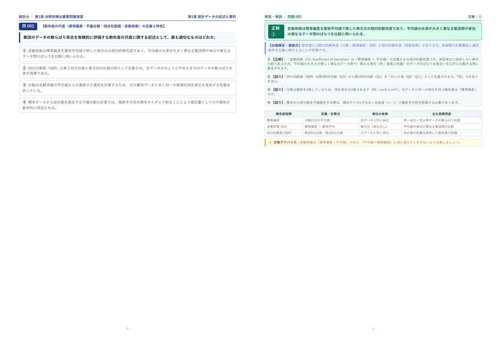 【2026年最新版】統計士 対策問題集(全35問・詳細解説・要点整理表付き)
