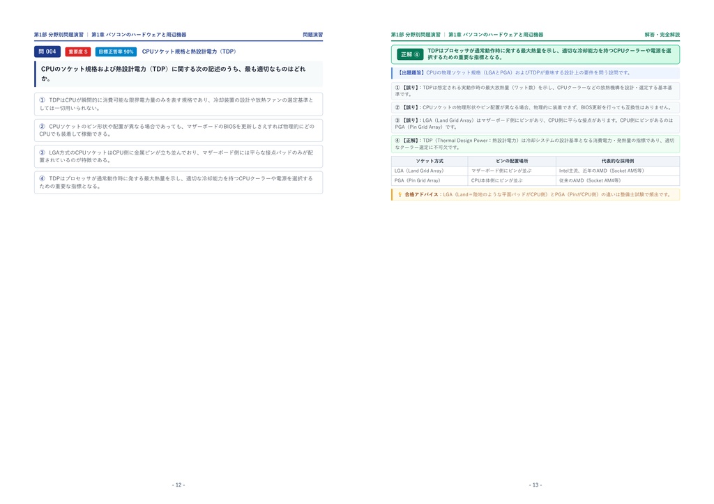 【2026年最新版】パソコン整備士検定 3級 対策問題集(全210問・詳細解説・要点整理表付き)