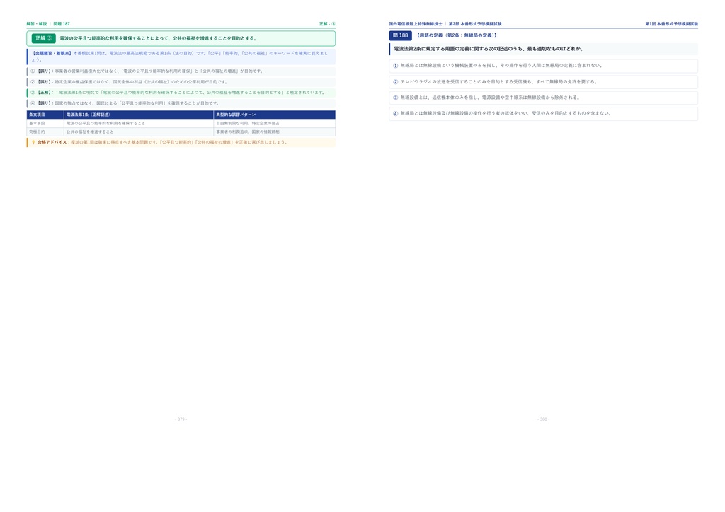 【2026年最新版】国内電信級陸上特殊無線技士 対策問題集(全210問・詳細解説・要点整理表付き)