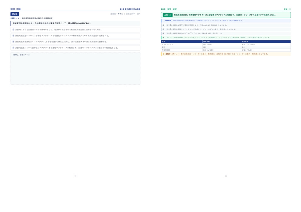 【2026年最新版】工事担任者(第一級光通信) 対策問題集(全350問・詳細解説・要点整理表付き)